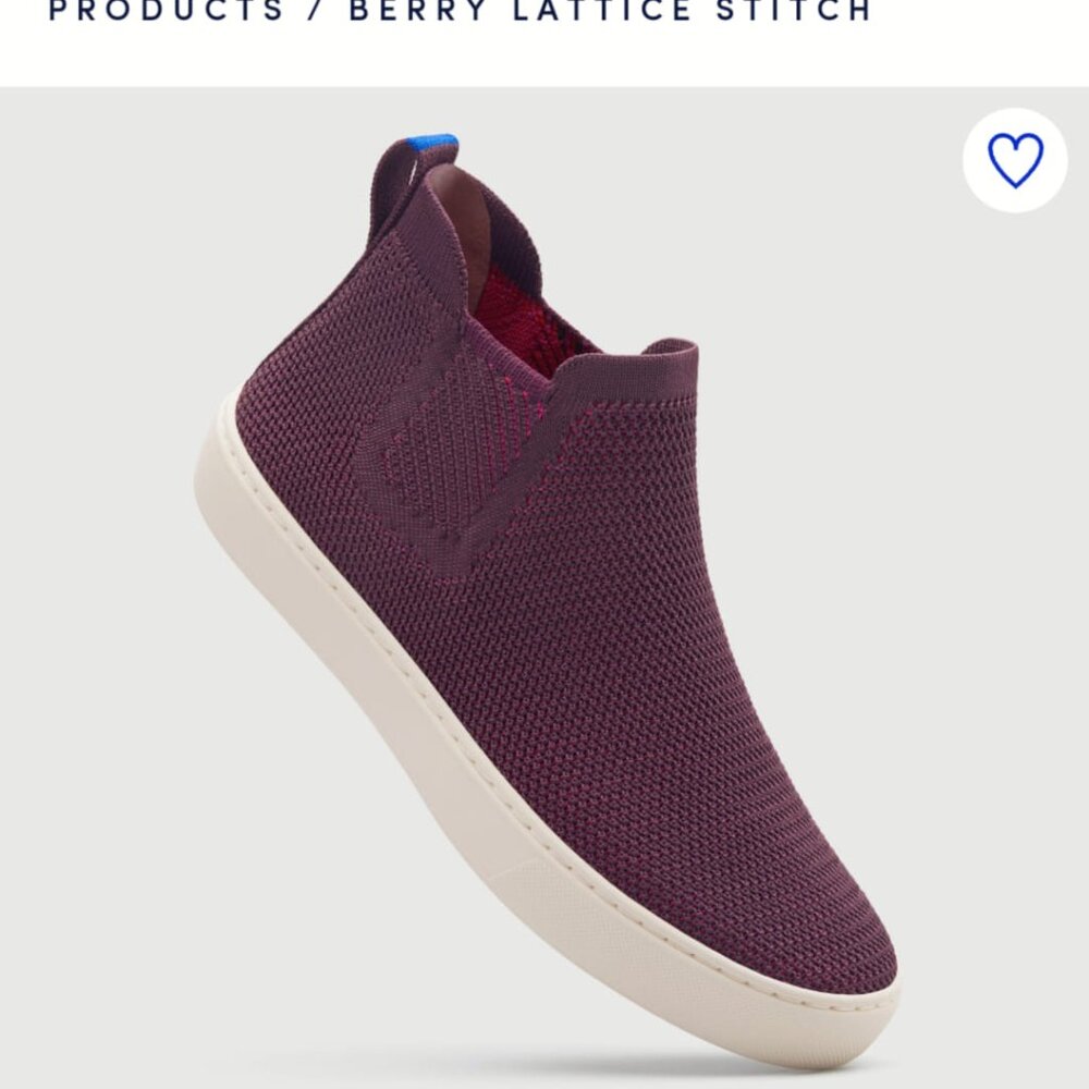 Rothy's Chelsea Boot in Berry Lattice Stitch Size 6.5